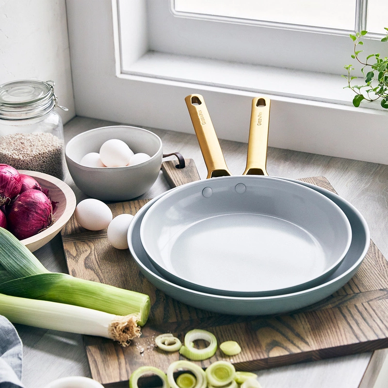 GreenPan - Patelnie ceramiczne PADOVA SkyBlue 26 + 30 cm