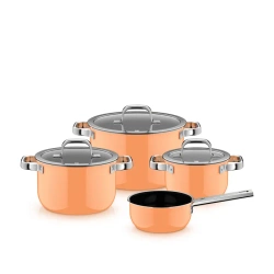 WMF - Zestaw garnków Fusiontec MineralPro papya or. 4 szt