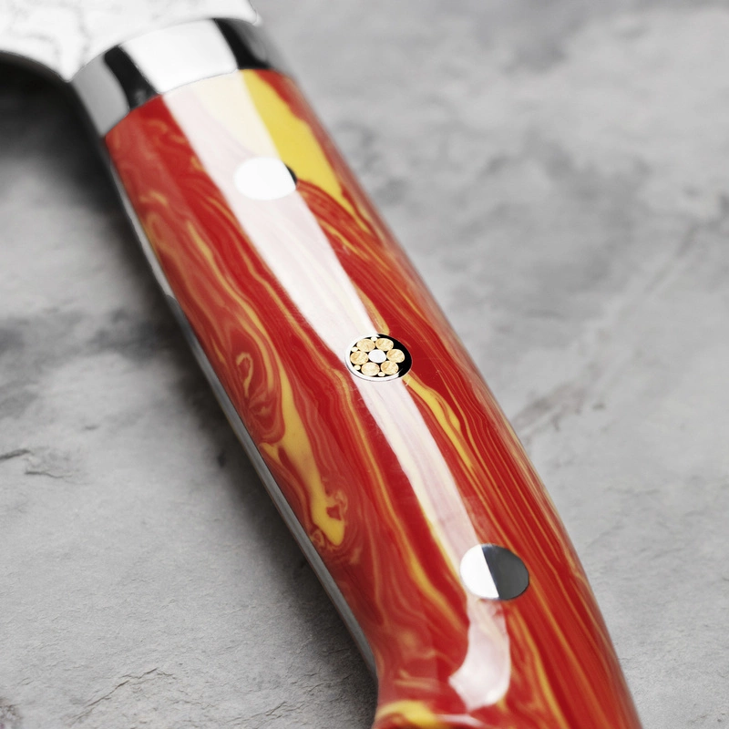 Takeshi Saji - Red Turquoise R2 Nóż Santoku 18 cm LIMITED