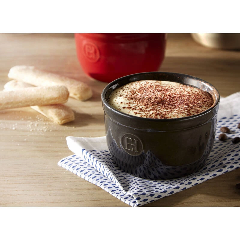 Emile Henry - Zestaw dwóch miseczek do zapiekania typu ramekin - N°9 - czarny