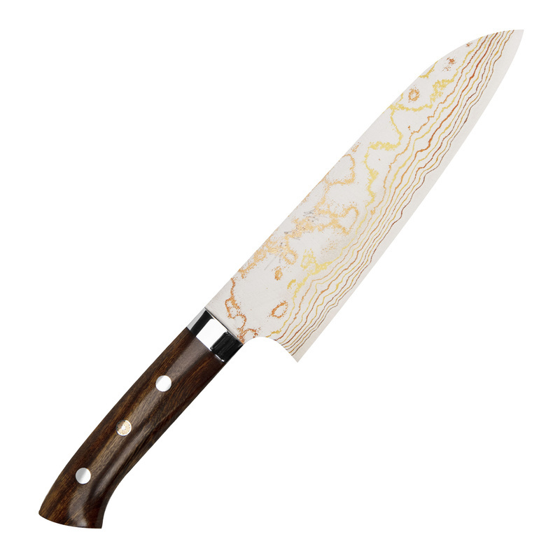 Takeshi Saji - IW Aogami#2 Color Nóż Santoku 18cm