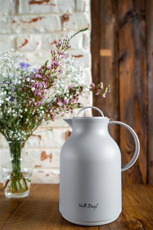 Vialli Design - Termos z wkładem szklanym 1L AMO szary