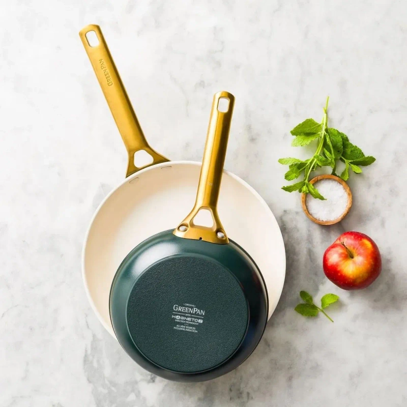 GreenPan - Patelnie ceramiczne PADOVA Pine Green 20 + 26 cm