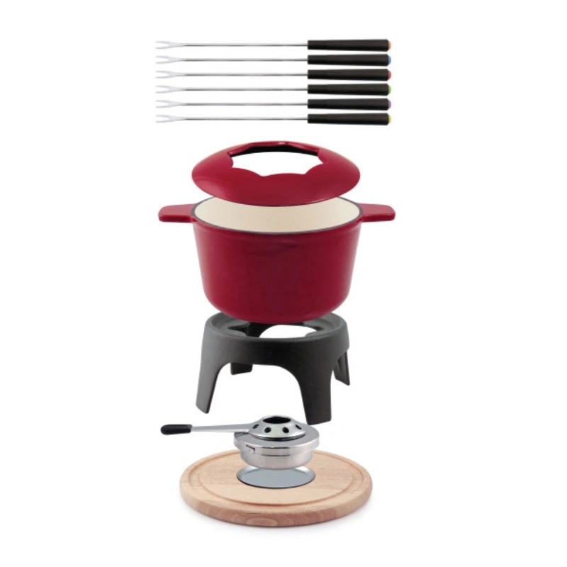 SWISSMAR - SWISSMAR Fondue SIERRA, żeliwo, wiśniowy