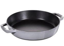 Staub - głęboka patelnia żeliwna 34 cm szara