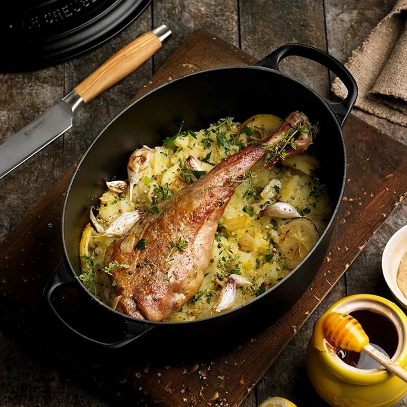 Le Creuset - brytfanna żeliwna emaliowana Signature 35 cm 8,9 l czarna