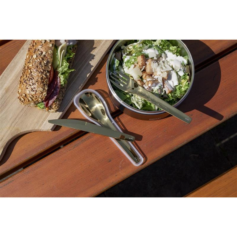 Lurch - zestaw sztućców w etui, 3 el., 18 cm, złote To-Go
