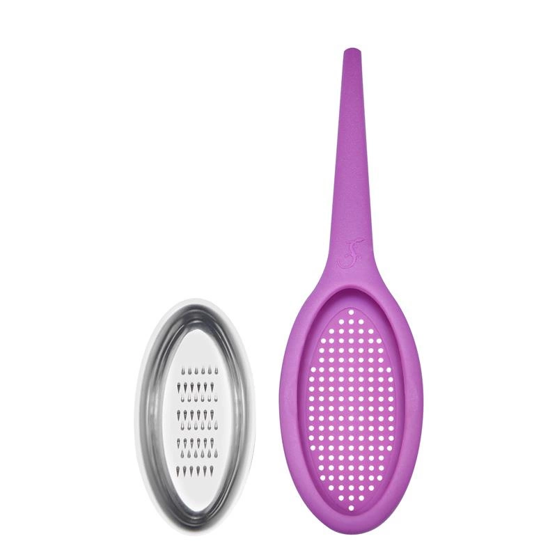 Lurch - zaparzacz do herbaty imbirowej z tarką, silikon/stal nierdzewna, 15,5 x 4,5 x 2,5 cm, różowy Tea-Egg