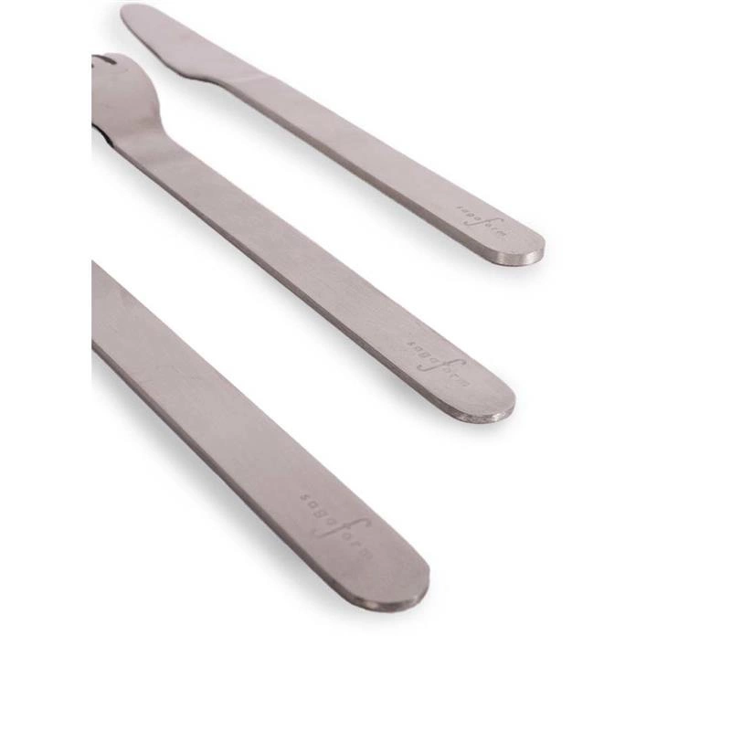 Sagaform - zestaw sztućców w etui, 3 el., 18 cm, stal nierdzewna/tworzywo sztuczne Outdoor Eating