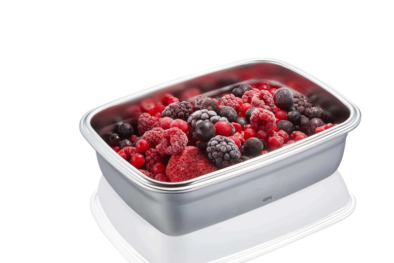 GEFU - zestaw 3 stalowych pojemników kuchennych PREPPO