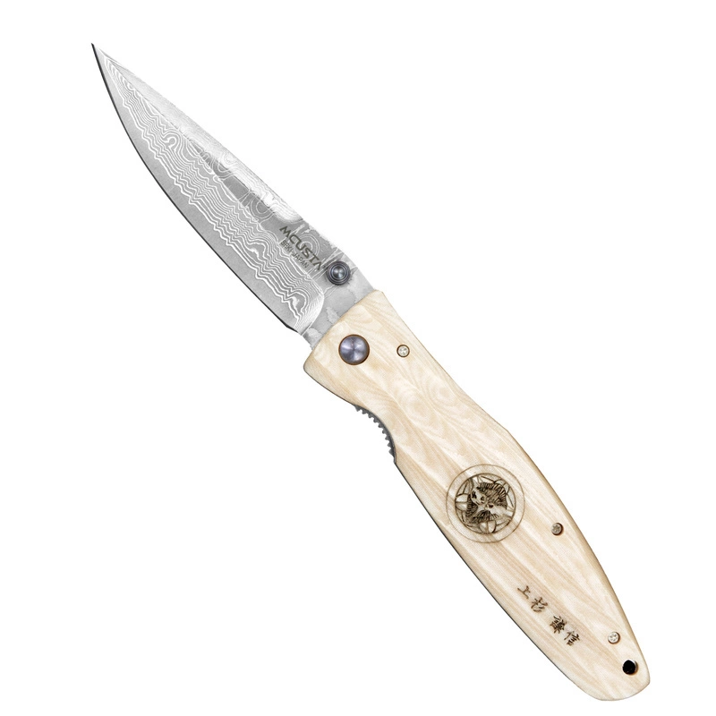 Mcusta -  Sengoku White Micarta Damascus VG-10 8,6 cm