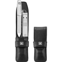 Zwilling - zestaw podróżny - czarne skórzane etui, 2 elementy Twinox