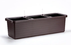 Urbalive - BERBERIS TRIO Donica samonawadniająca 117 x 39 cm, brązowy