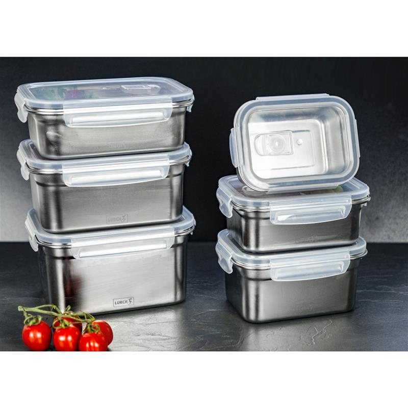Lurch - pojemnik na żywność, stal nierdzewna/tworzywo sztuczne, 0,8 l Safety