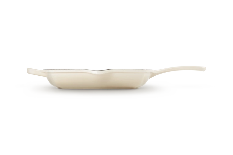 Le Creuset - patelnia żeliwna grillowa z dwoma uchwytami 26 cm Meringue