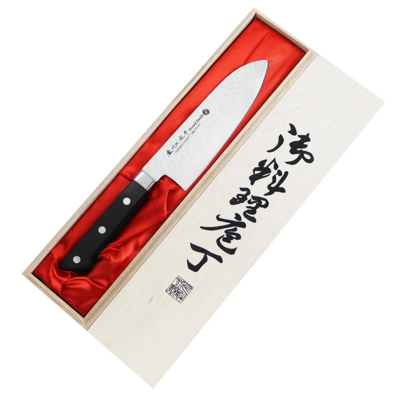 Satake - Noushu Nóż Santoku 17cm w drewnianym pudełku
