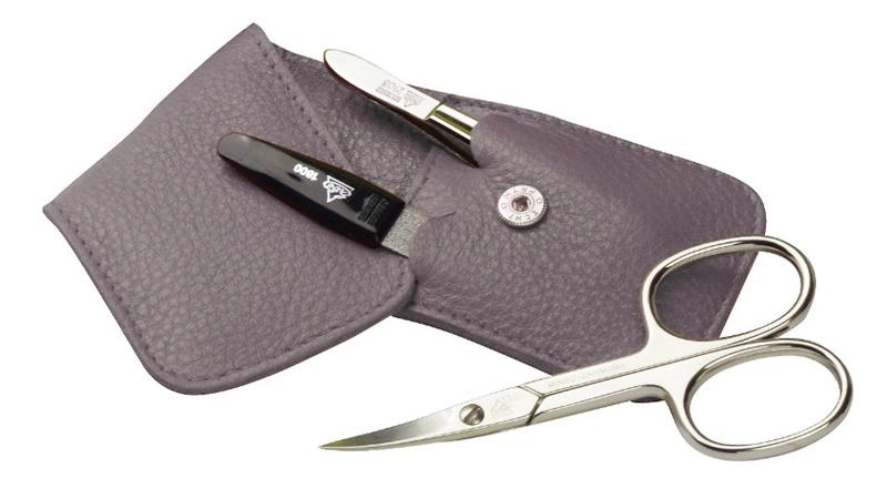 Erbe Solingen - Zestaw do manicure 3 cz. stal niklowana szary