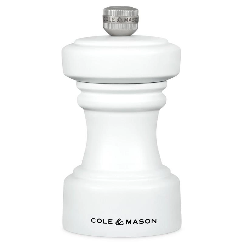Cole & Mason - Młynek do soli Hoxton biały mat 10,4 cm