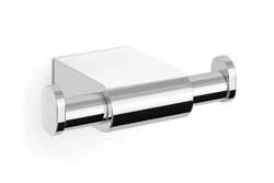 Zack - ATORE podwójny wieszak łazienkowy stal polerowana