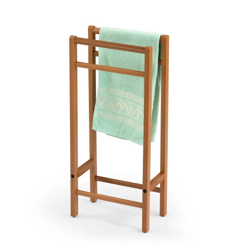 ARREDAMENTI - SALVI' Stojak na ręczniki - 77 x 34 cm, Brązowy