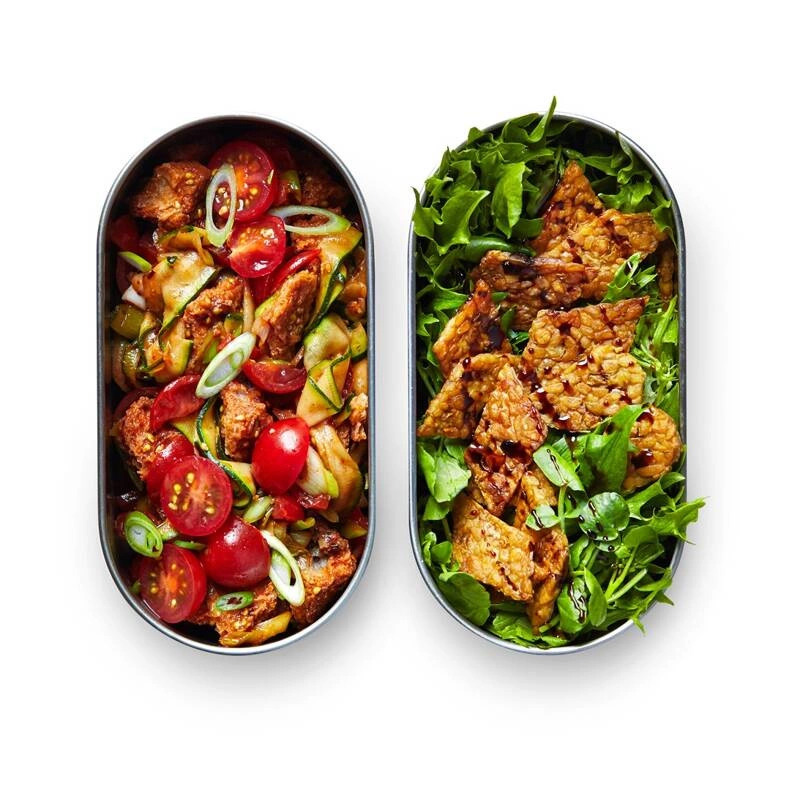 Black + Blum-Zestaw 2 lunch boxów stalowych, szary