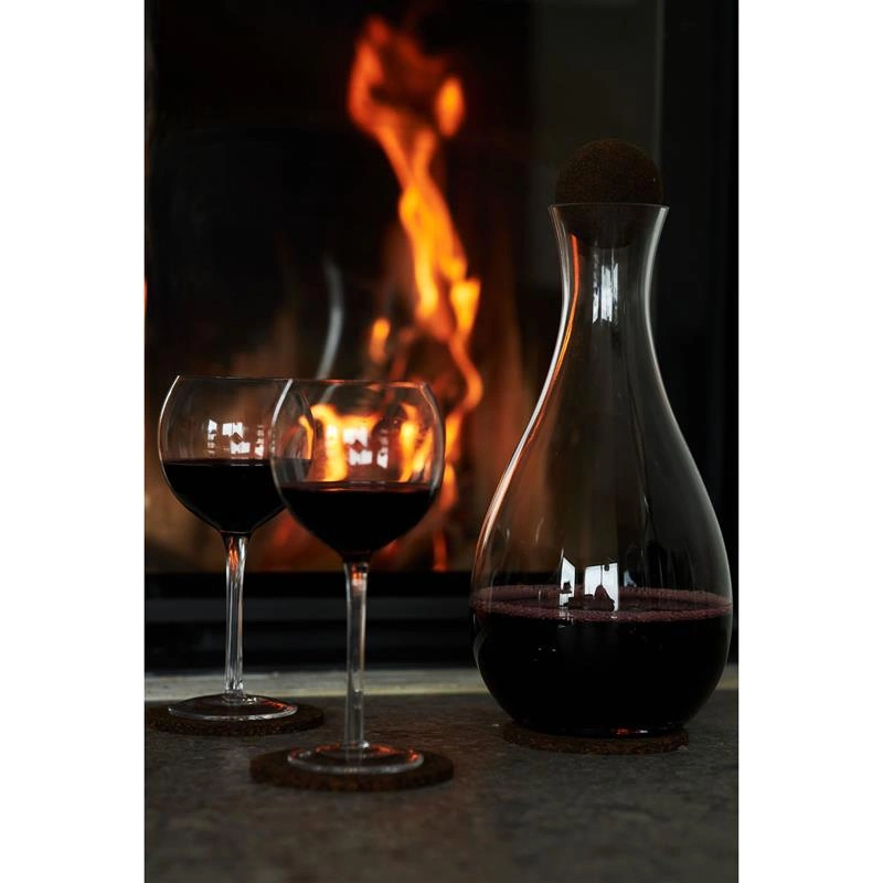 Sagaform - karafka do wina, szkło/korek, 2,0 l, śred. 14,5 x 35 cm Nature