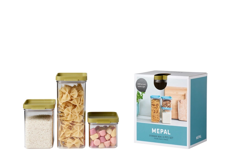 Mepal - Zestaw trzech pojemników Omnia Nordic Lemon