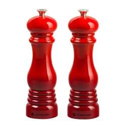 Le Creuset - komplet dwóch   młynków do soli i pieprzu 21 cm Wiśniowy