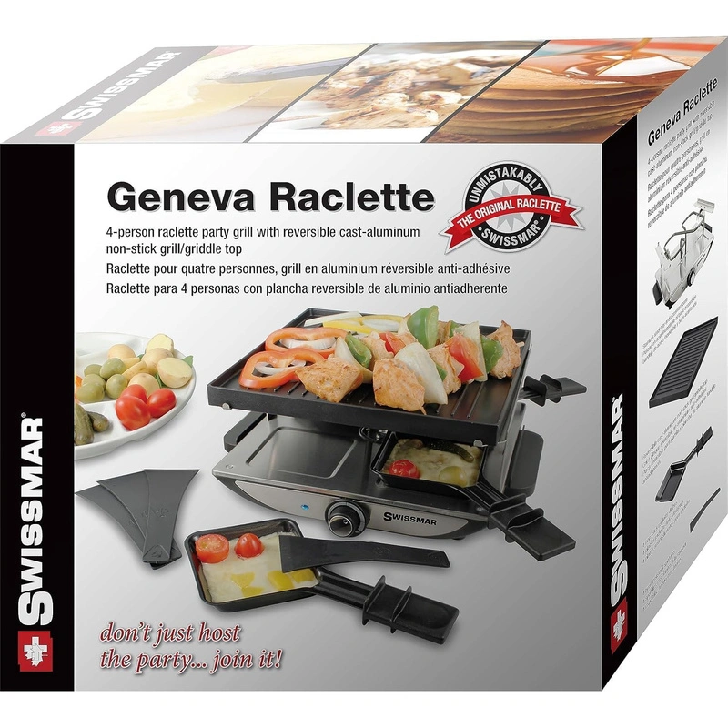 SWISSMAR - SWISSMAR Raclette GENEVA dla 4 osób, srebrne