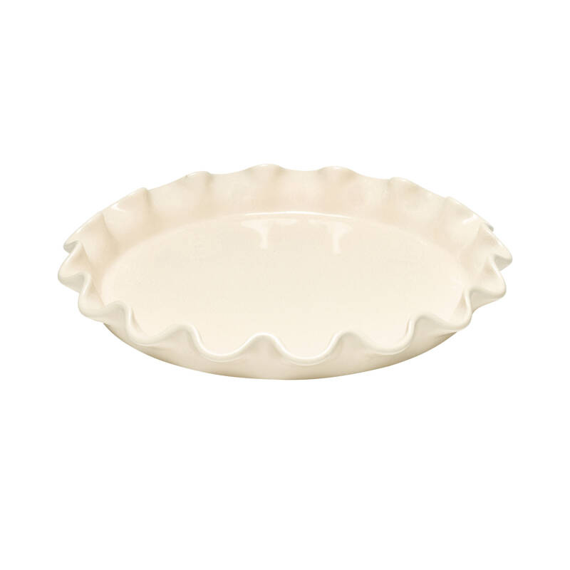 Emile Henry - Naczynie do tarty z falbaną  33cm kremowy