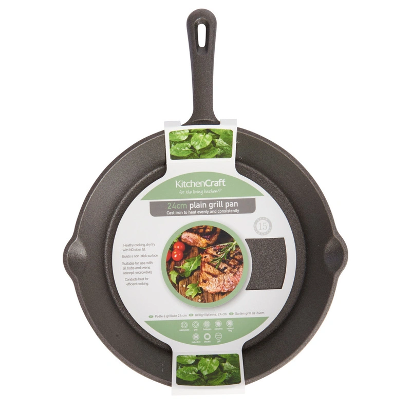 KitchenCraft - Patelnia żeliwna 24 cm Deluxe