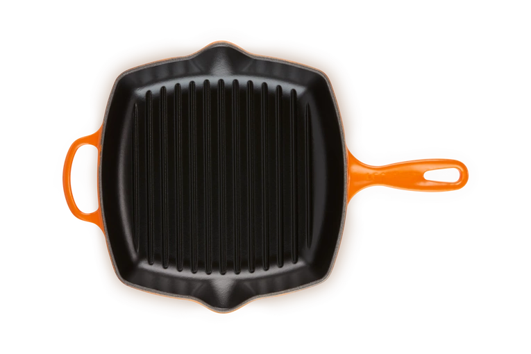 Le Creuset - patelnia żeliwna grillowa z dwoma uchwytami 26 cm Płomienna
