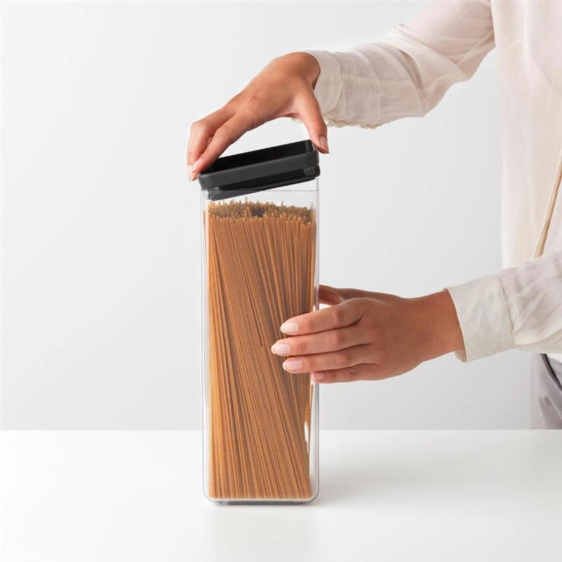 Brabantia - Kwadratowy pojemnik 2,5l Tasty+ szary
