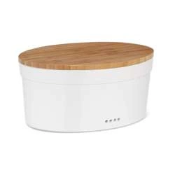 Kela - Chlebak ceramiczny biały Salena