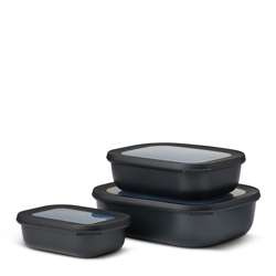 Mepal - Zestaw 3 misek Cirqula prostokątna 500 1000 2000 Black