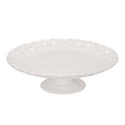 La Porcellana Bianca - zdobiona patera do ciasta 26 cm Valentino