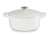 Le Creuset - brytfanna żeliwna emaliowana Signature okrągła 22 cm 3,3 l biały