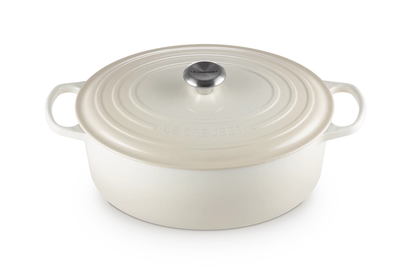 Le Creuset - brytfanna żeliwna emaliowana Signature 33 cm 7,5 l meringue