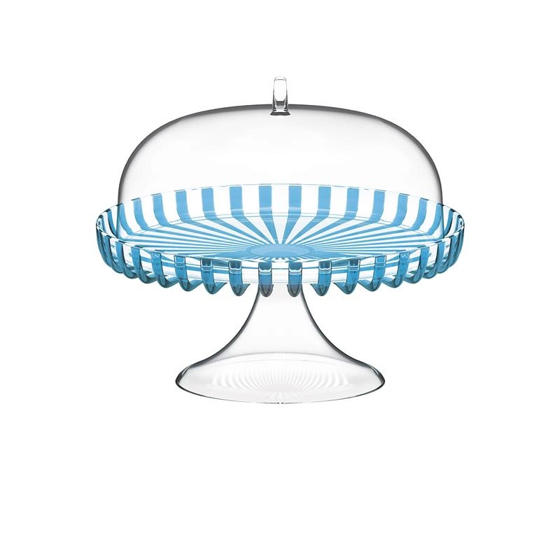 Guzzini - Patera na ciasto z kloszem, średnica 31 cm, turkusowa DOLCEVITA