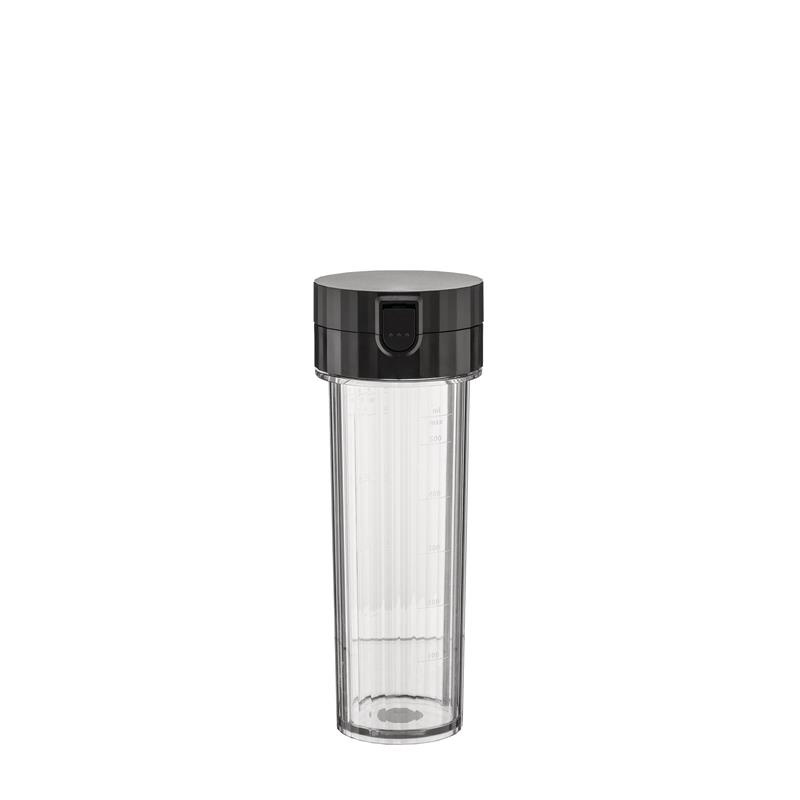 Alessi - pojemnik ON THE GO 550 ml, czarny Plisse