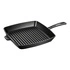 Staub - kwadratowa żeliwna patelnia grillowa 26 cm, czarny
