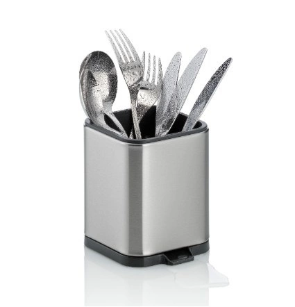 Kela - Ociekacz na sztućce silver mat Plata