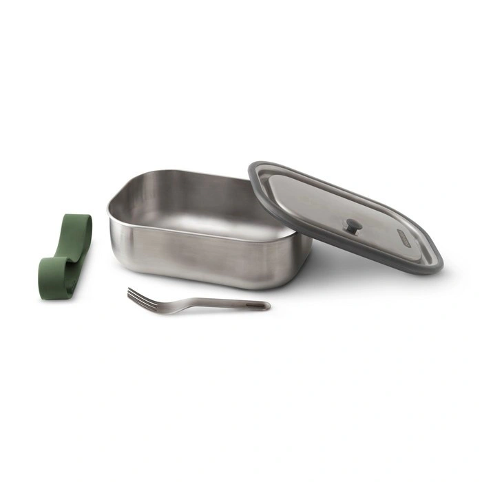 Black + Blum-Lunch box stalowy S, oliwkowy