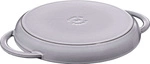 Staub - okrągła patelnia żeliwna grillowa z dwoma uchwytami 30 cm, grafitowy