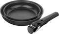 Zwilling - UNLOCK Zestaw 2 patelni ceramicznych + uchwyt - czarny