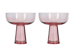 Bitz - Zestaw 2 sztuk kieliszków do szampana Statue Pink