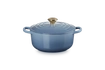 Le Creuset brytfanna żeliwna emaliowana Signature okrągła 20 cm  2,4l chambray