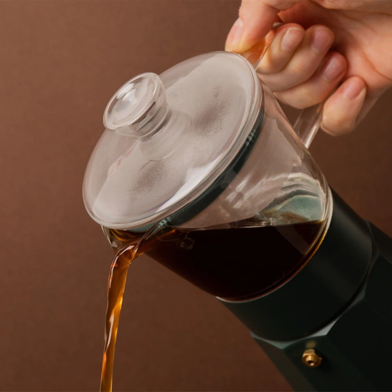 La Cafetiere - Kawiarka włoska szklana VERONA zielona 6 tz / La Cafetiere