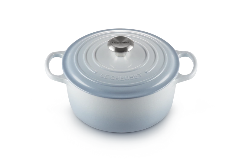 Le Creuset - garnek żeliwny Signature 24 cm 4,2 l Coastal Blue