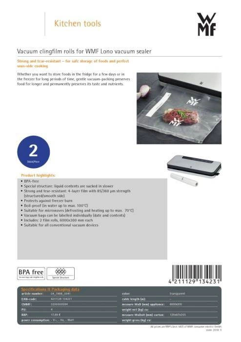 WMF - Zestaw 2 rolek do pakowarek próżniowych Lono